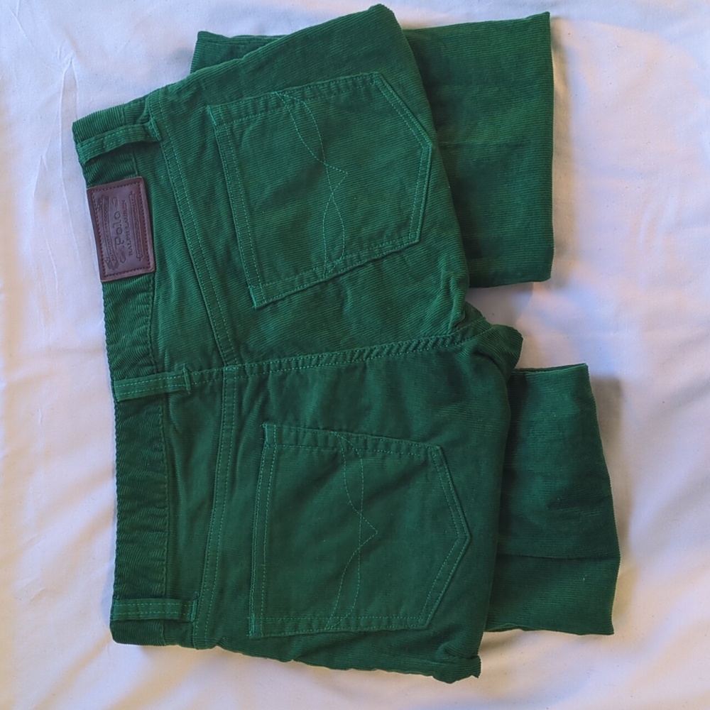 Polo Ralph Lauren Green Corduroy Pants Size 16 - Picture 3 of 6